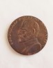 Medalie Expozitia Industriei Romane Bucuresti 1921, Ferdinand I, Cupru, 4cm, Numismatica Romania