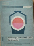 CARTE - TEHNOLOGIA MATERIALELOR SI A LACATUSERIEI - N. TALPASEANU, 1962