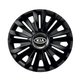 Cumpara ieftin Set 4 capace roti Negre Cu Inel Cromat Royal R16 pentru gama auto Kia, Autohelix MSA