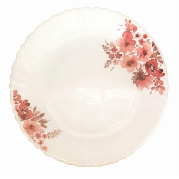 Set 6 Farfurii Intinse Mari Opal Alb Model EVA 26cm DNC56119
