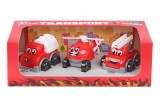 Set de 3 mini vehicule vesele, TechnoK, rosu