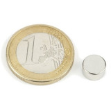 Magnet neodim disc &Oslash;8&amp;#215;4 mm, putere 1,8 kg, N45