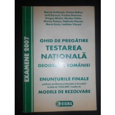 Marcel Araboaei - Ghid de pregatire. Testarea nationala. Geografia Romaniei
