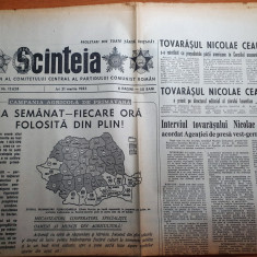 scanteia 31 martie 1983-campania agricola de primavara,interviul lui ceausescu