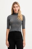 Simona Corsellini pulover culoarea gri, light, cu turtleneck, A25CPMGO1301