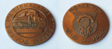 A VI a Bienala de filatelie Polara - Ploiesti 1986, placheta RSR, Medalie rara