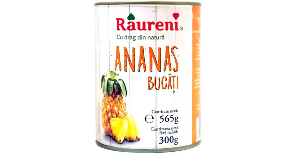Compot de Ananas in Sirop Raureni, 565 g, Bucati de Ananas, Compot ...