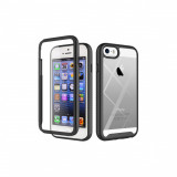 Husa Compatibila cu iPhone 5 / 5s / SE cu Folie Protectie Techsuit Defense360 Pro Negru, Carcasa