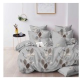 Lenjerie pat dublu,bumbac finet,6 piese,cearceaf normal 220x240cm, cearceaf pilota 200x220cm, 2 fete de perna 50x70, 2 fete de perna 70x70-A1184