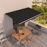 vidaXL Copertină retractabilă manual, antracit, 500x350 cm 3069019