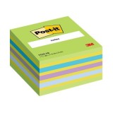 Cub notite adezive Post-it&reg;, Lollipop culori neon, 76 x76 mm, 450 file/bucata, 100% PEFC