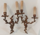 Elegant set de aplice din bronz &icirc;n stilul Rococo