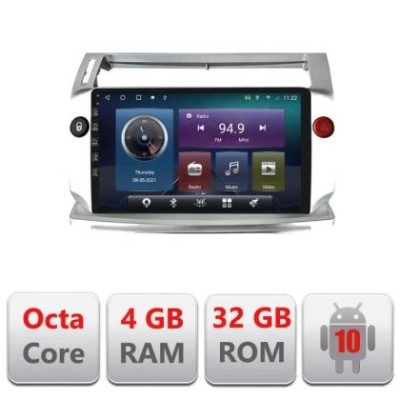Navigatie Citroen C4 C-088 Octa Core cu Android Radio Bluetooth Internet GPS WIFI 4+32GB CarStore Technology foto