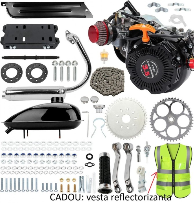 Kit motor (4 TIMPI) bicicleta 80cc - 3.5CP (reductor- lant)