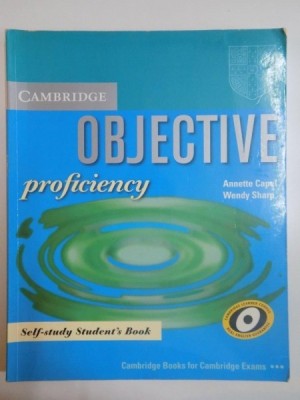 OBJECTIVE PROFICIENCY de ANNETTE CAPEL , WENDY SHARP, 2010*MINIMA UZURA foto