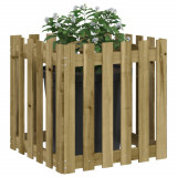 Jardiniera gradina design gard, 60x60x60 cm, lemn pin impregnat GartenMobel Dekor, vidaXL