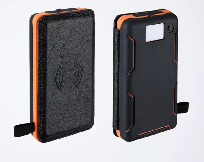 Baterie solara externa-Acumulator extern solar-Wireless 20000 mAh