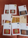 Romania - Set carti postale - Medalii si plachete- set de 10 buc.