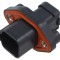 Conector DEUTSCH DT04-6P-CL09, 6 pini, negru, capac cu flanșă