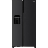 Side by side Heinner HSBS-HM513NFIMDXE++, 513 l, No Frost, Dozator de gheata, Display LED, Clasa E, Compresor Inverter, Smart, Alarma usa deschisa, H
