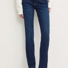 Pepe Jeans jeansi SLIM JEANS MW femei, culoarea albastru marin, PL204735CU1