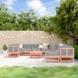 vidaXL Set mobilier de grădină cu perne, 10 piese, lemn masiv douglas