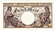 Bancnota 2000 lei 18 noiembrie 1941 foto