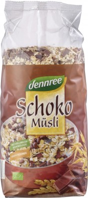 Musli cu ciocolata bio 750g, Dennree foto