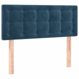Tăblie de pat, albastru &icirc;nchis, 90x5x78/88 cm, catifea