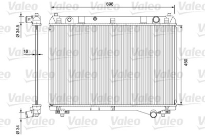 VALEO 701722 Radiator, racire motor foto