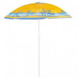 Umbrela plaja, Diametru 180 cm, Inaltime 200 cm, Protectie UV, Oem