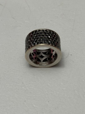 INEL AUR alb 18K + 192 Diamante Negre = 4CT - Lat - Tip Verigheta - 16.4g. ! foto