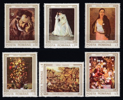 ROMANIA 1990 LP 1244 TABLOURI IMPUSCATE IN TIMPUL REVOLUTIEI SERIE MNH foto