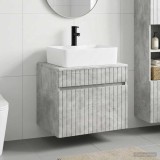 Cumpara ieftin Dulap pentru Chiuveta de Baie Gri Beton 59 x 44,5 x 50 cm
