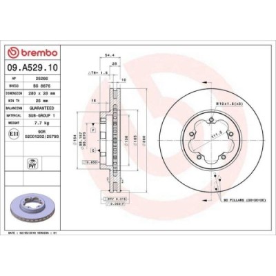 Set disc frana Ford Transit Box (Fa) 04.06-12.14, Transit Bus(Fd Fb Fs Fz Fc) 04.06-, Transit (Fm Fn Ff) 04.06-12.14, Transit Tourneo Bus 07.06-08.14 foto