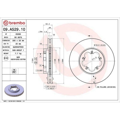 Set disc frana Ford Transit Box (Fa) 04.06-12.14, Transit Bus(Fd Fb Fs Fz Fc) 04.06-, Transit (Fm Fn Ff) 04.06-12.14, Transit Tourneo Bus 07.06-08.14