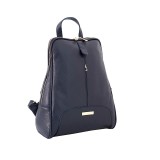 Rucsac dama din piele naturala, bleumarin, R132E