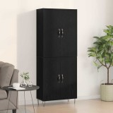 VidaXL Dulap &icirc;nalt, stejar negru, 69,5x34x180 cm, lemn prelucrat