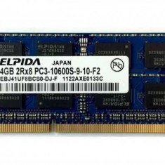 Memorii Laptop Elpida 4GB DDR3 PC3-10600S 1333Mhz EBJ41UF8BCS0 CL9