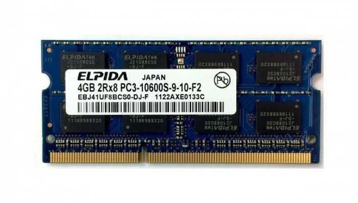 Memorii Laptop Elpida 4GB DDR3 PC3-10600S 1333Mhz EBJ41UF8BCS0 CL9