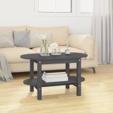 VidaXL Măsuță de cafea, gri, 80x45x45 cm, lemn masiv de pin