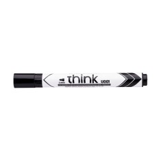 Marker Whiteboard Deli Think, Negru, Varf Rotund 2 mm, Marker Deli, Marker Deli Think, Marker Negru, Marker Whiteboard, Markere Whiteboard, Marker Tab foto