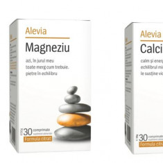 Pachet Calciu D3 30 comprimate + Magneziu formule citrat, 30 comprimate, Alevia