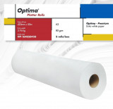 Rola Plotter A2, 80gr, 420mm X 50m, 2 Role/cutie, Optima - Premium