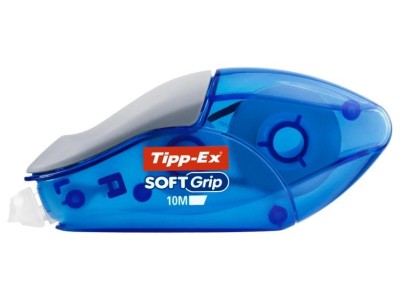 Banda de corectare, Bic Tipp-Ex, Soft Grip, carcasa albastra, 4,2 mm x 10 m foto