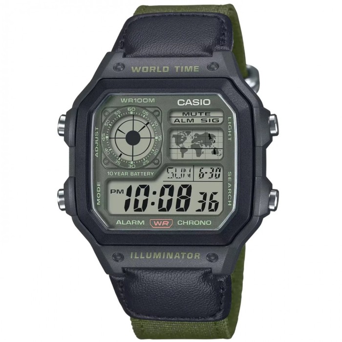 Ceas Barbati, Casio, Collection AE AE-1200WHUB-3AVEF - Marime universala
