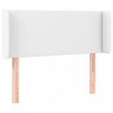 Cumpara ieftin Tablie de pat cu aripioare alb 103x16x78/88 cm piele ecologica