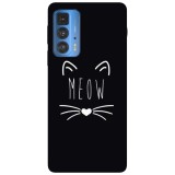 Husa compatibila cu Motorola Moto G51 5G model Meow, Silicon, TPU, Viceversa, Transparent, Carcasa