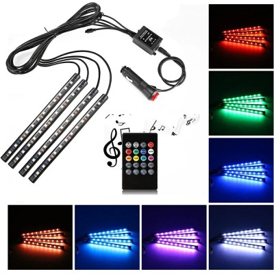 LUMINI AMBIENTALE auto banda LED RGB kit set ILUMINARE ambientala INTERIOR auto foto