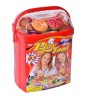 Cutie mare din plastic cu 95 de articole care imita mancarea din supermarket, conserve, prajituri, sosuri, multicolor, 3 ani +